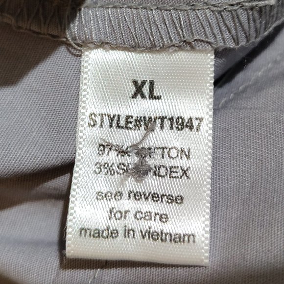 Made By Johnny Light Grey Purple Cotton Stretch Button Down Shirt Size XL Large - Picture 5 of 5